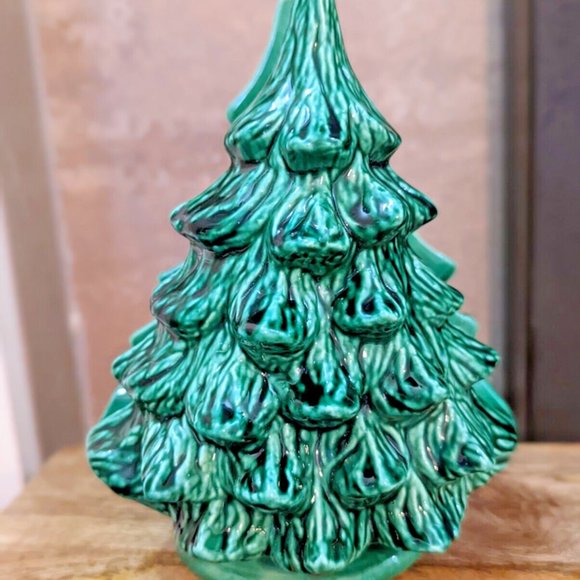 Ceramic Christmas Tree Vintage Napkin Holder - Picture 4 of 7
